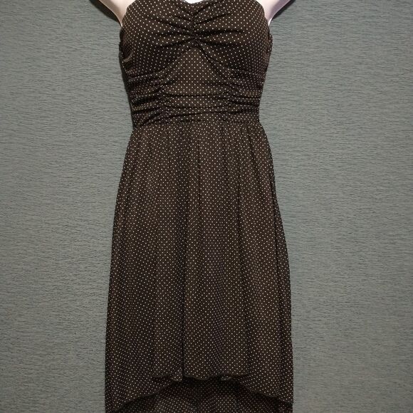 Speechless strapless high low  polka dot dress 5 - Picture 3 of 8